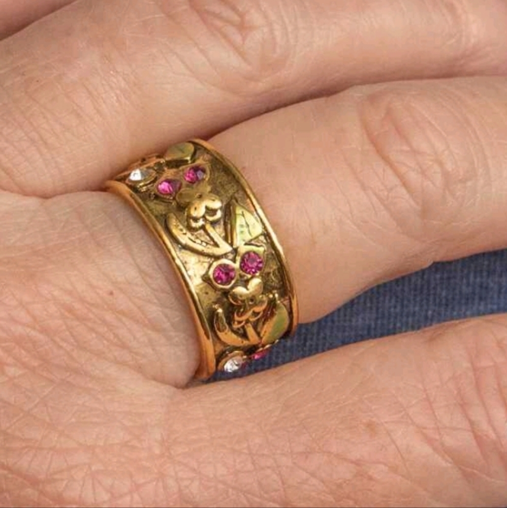 Flower Ring Gold Sz 8 - Picture 6 of 6